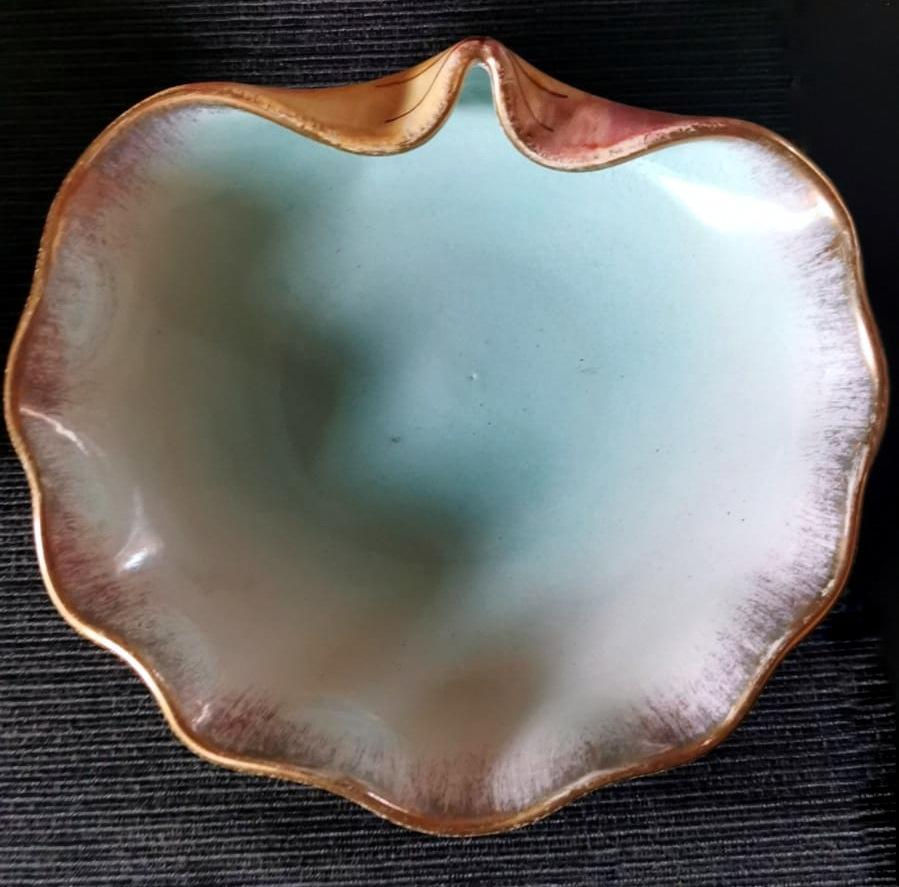 Rometti Ceramiche Umbria 'Italy' Set of 4 Shell-Shaped Ceramic Ashtrays For Sale 7