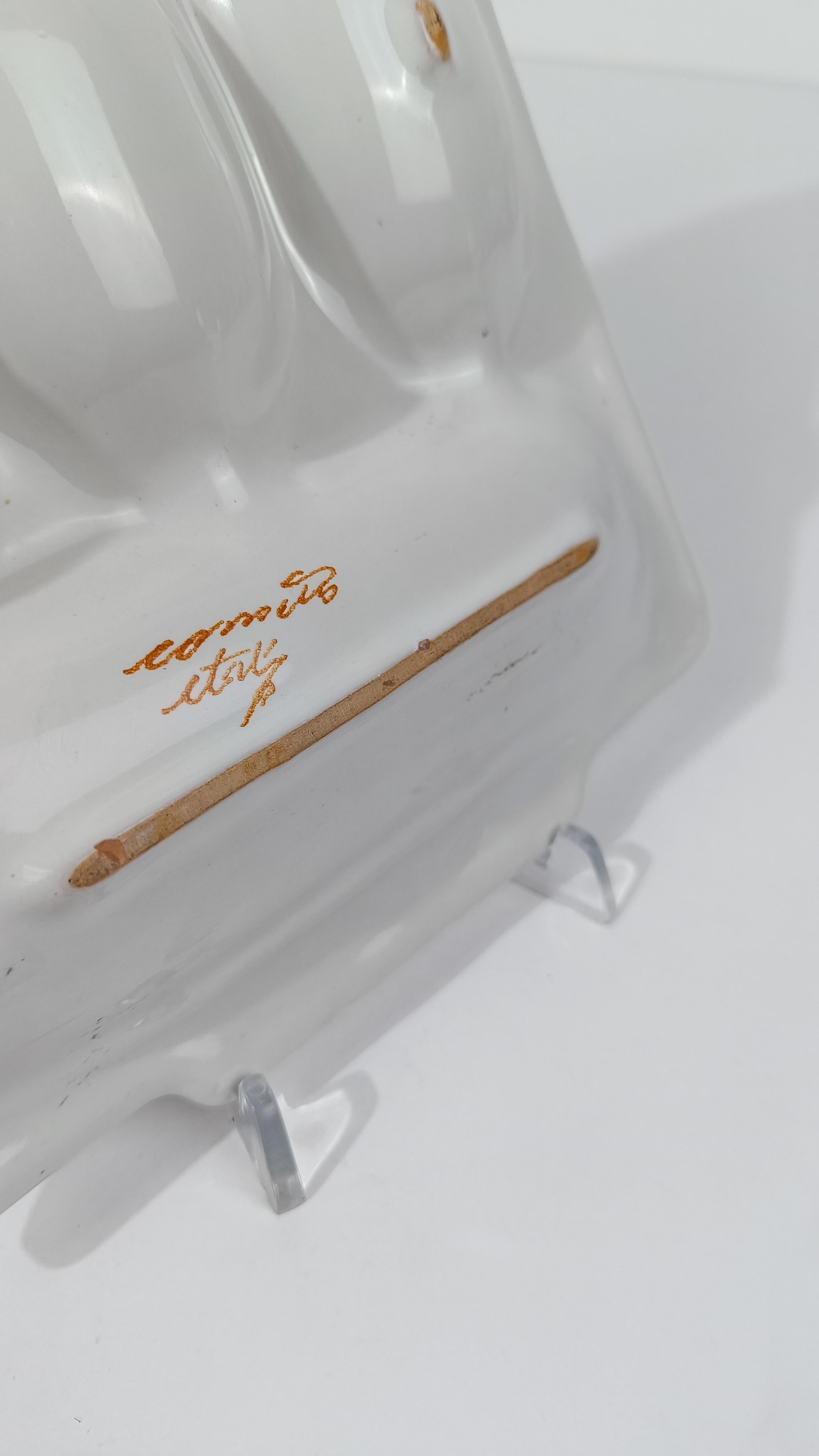 Céramique Rometti Ceramics, plateau à amuse-gueule en céramique peint à la main avec décoration de légumes, Italie années 50 en vente