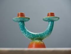 Rometti Umbertide Ceramic Candle Holder, Circa 1930