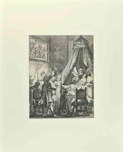 Antique La Manière de se Bien Preparer à La Mort - Etching by Romeyn de Hooghe - 1700