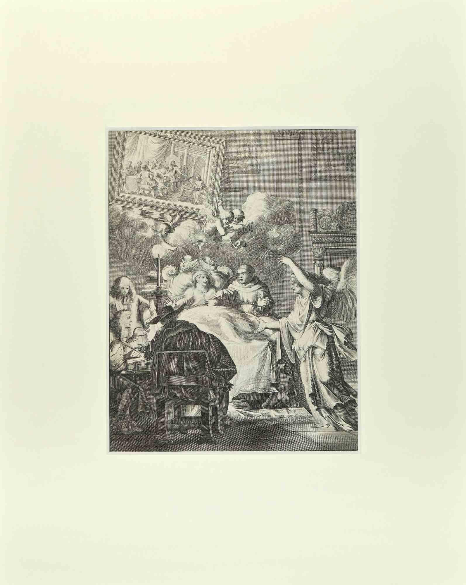 La Manière de se Bien Preparer à La Mort - Etching by Romeyn de Hooghe - 1700