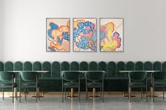 Coral Forest, Large Triptych, Gem-like Patterns, Illustration Style, Coastal