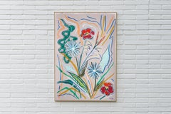 Country Wildflowers, Botanic Drawing, Expressionist Gestures, Watercolor Paper