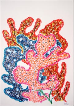 Fractal Sea Sponges, Coral Reef, Organic Marine Shapes, Environmental Painting