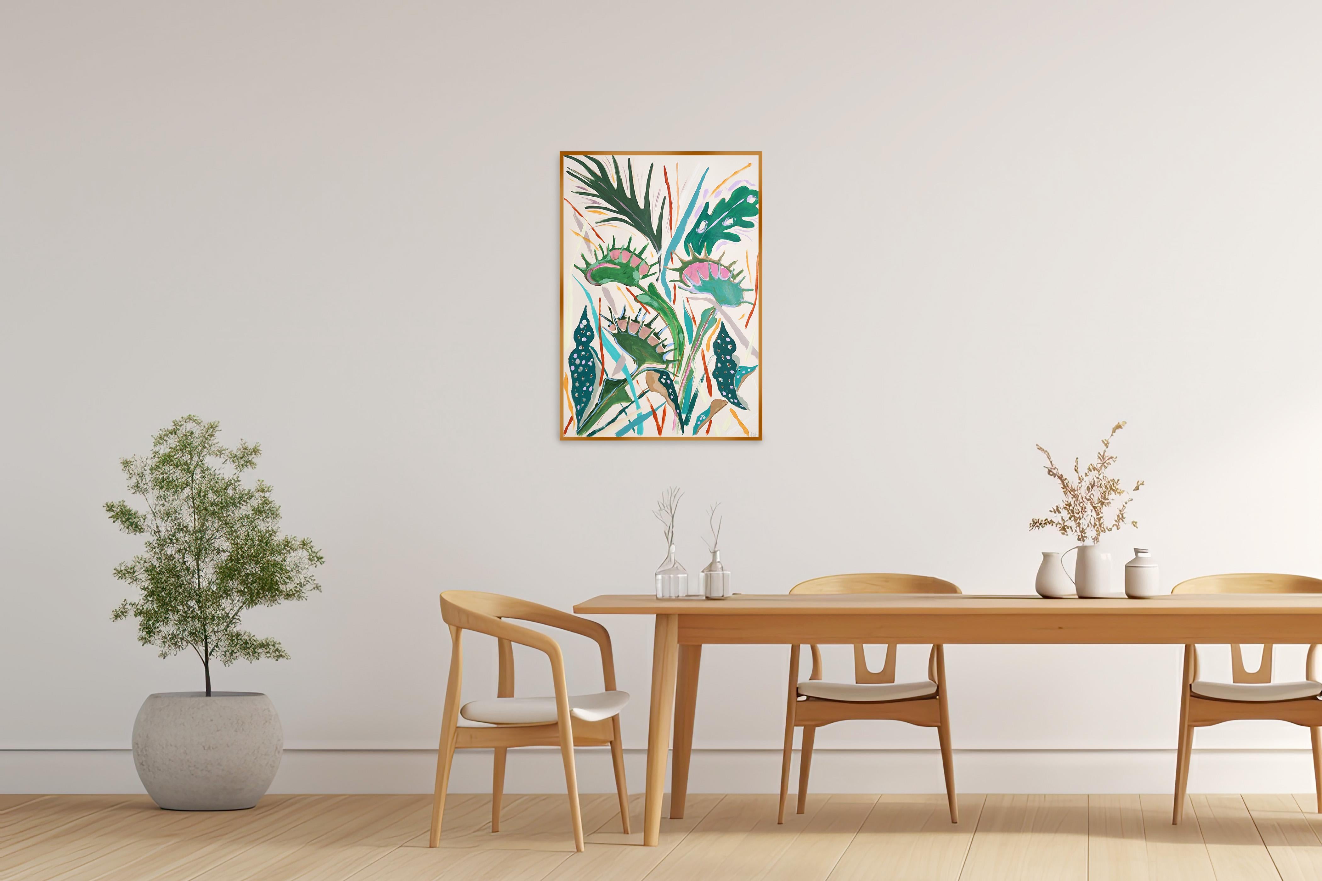 Boléro Vénus, plantes carnivoreuses, expressionniste exotique, illustration botanique en vente 2