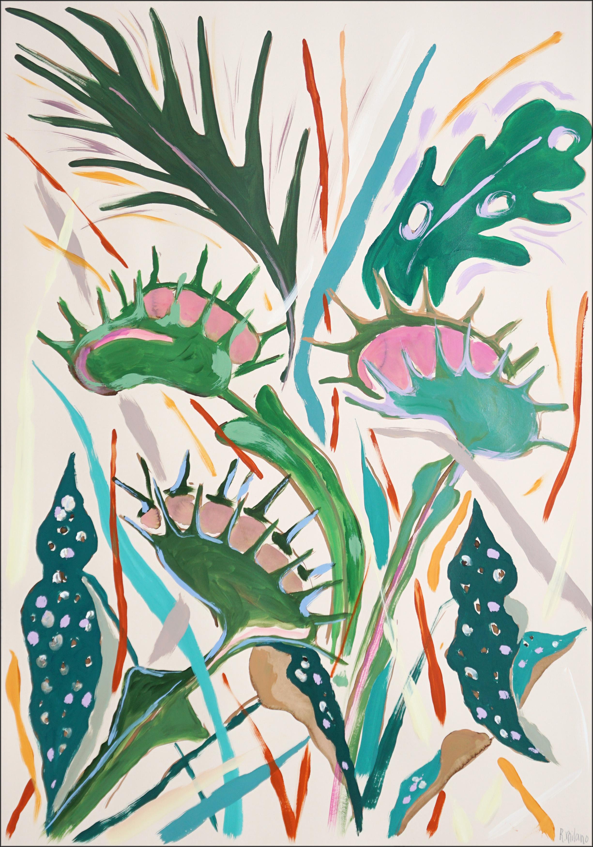 Boléro Vénus, plantes carnivoreuses, expressionniste exotique, illustration botanique en vente 3
