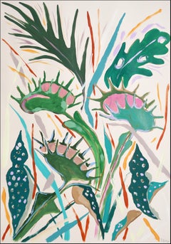 Venus Flytraps, Carnivorous Plants, Exotic Expressionist, Botanic Illustration