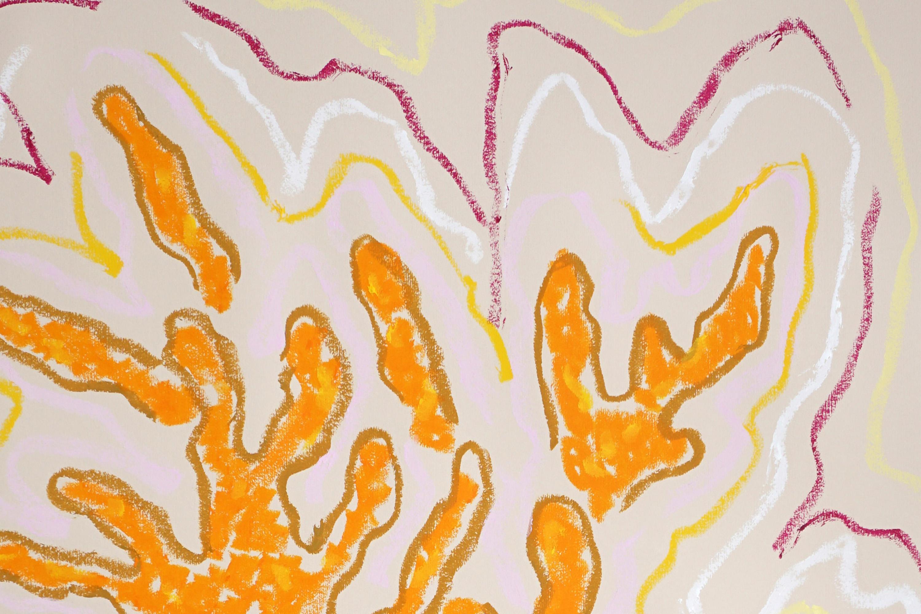 Vibrating Corals, Colorful Reef Shapes, Vertical Seascape, Ilustration Style For Sale 2