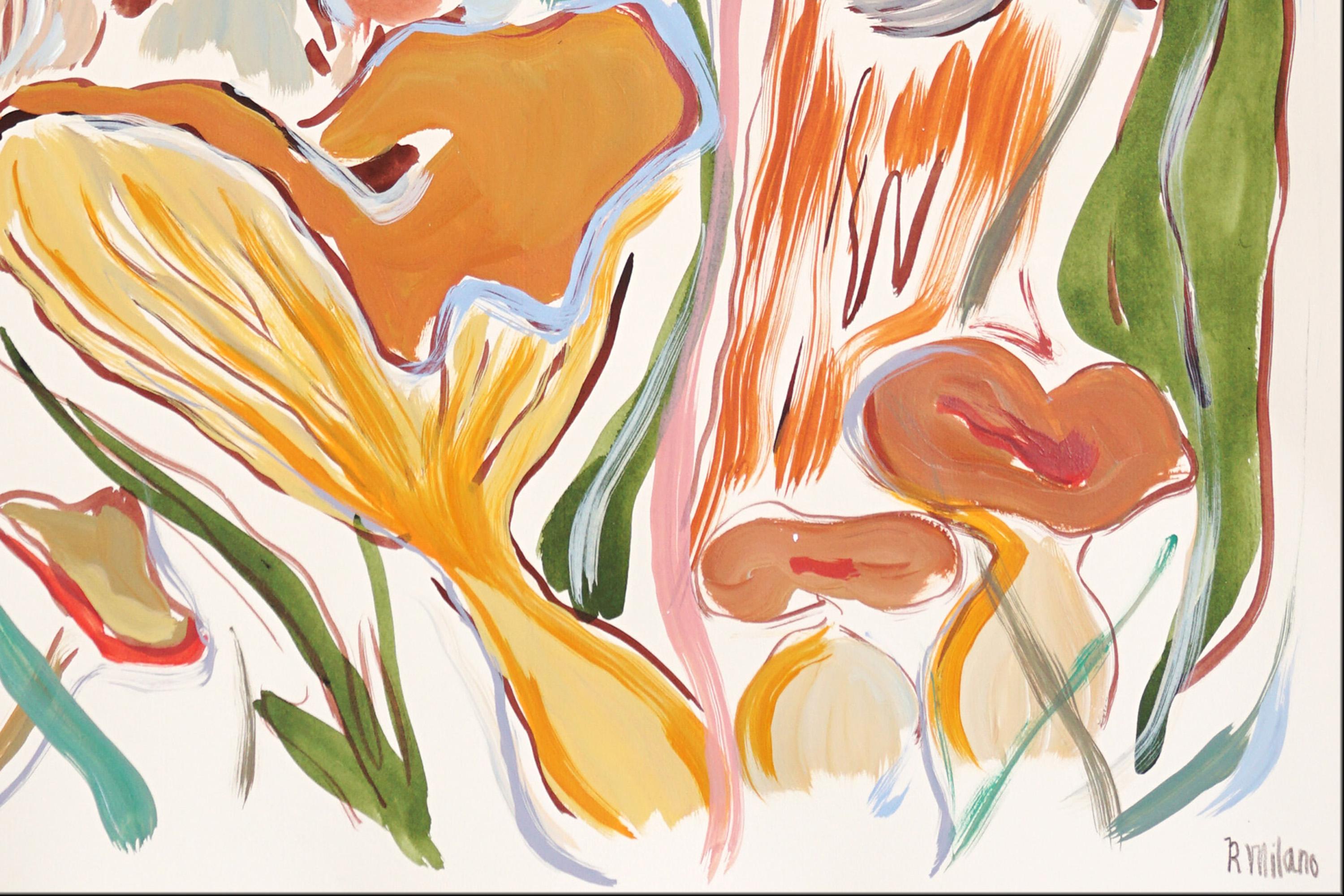 Cosecha de Setas Silvestres, Otoño, Hongos Mágicos, Pintura Estilo Ilustración, Papel 3