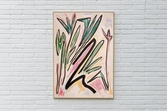 Wild Orchids, Abstract Expressionst Still Life, Pink Blooming Flowers, Abstract