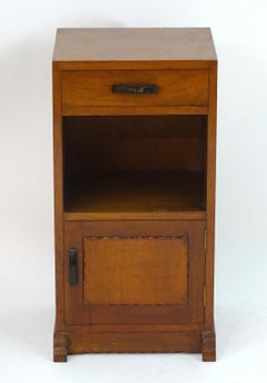 Romney Green, Style of, an Arts & Crafts Cotswold School Walnut Bedside Cabinet