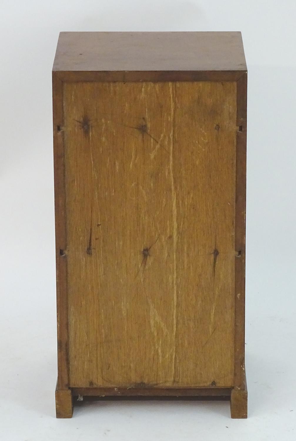 Hand-Crafted Romney Green, Style of, an Arts & Crafts Cotswold School Walnut Bedside Cabinet For Sale