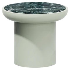 Romo White Green Lacquered Side Table, Contemporary Design, Made in Italy