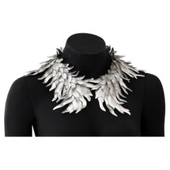 ROMOHERRERA, "Feathers" Silver Necklace.