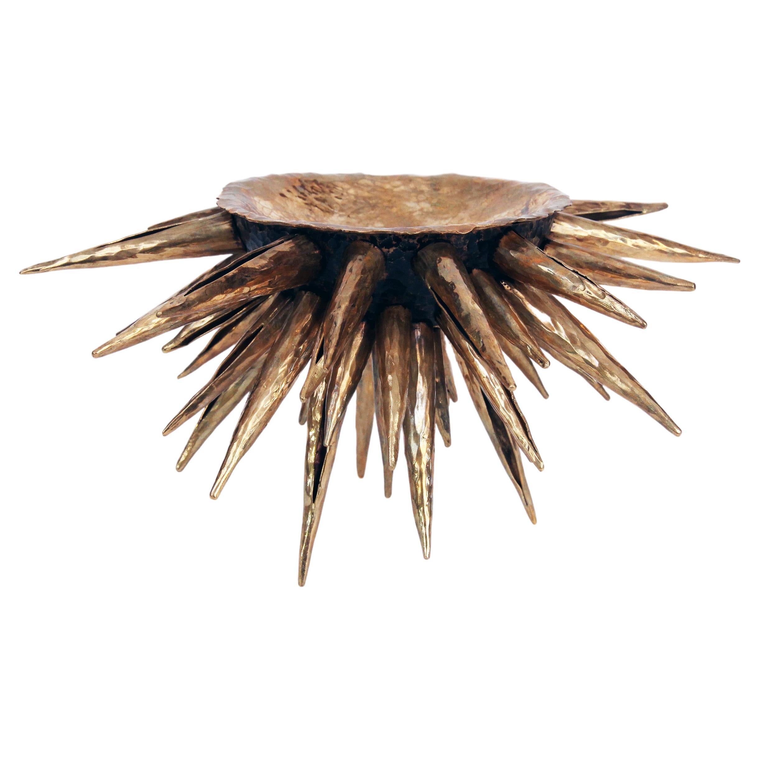 "Sea Urchin" Handmade Metal Centerpiece by Romoherrera For Sale
