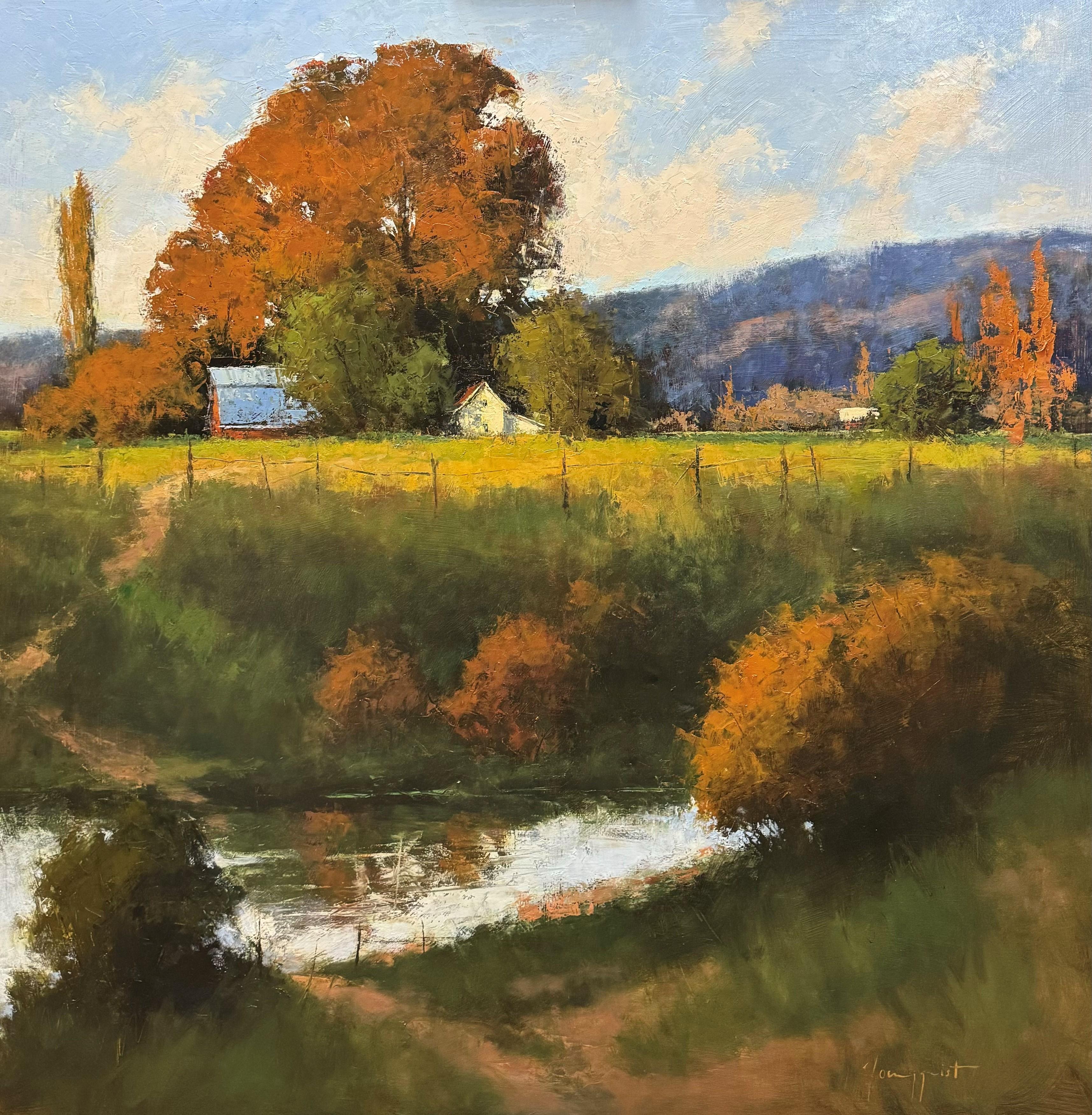 Romona Youngquist, Landscape Painting - "Farm Pond"