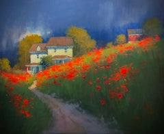 "Farmhouse with Flowers"