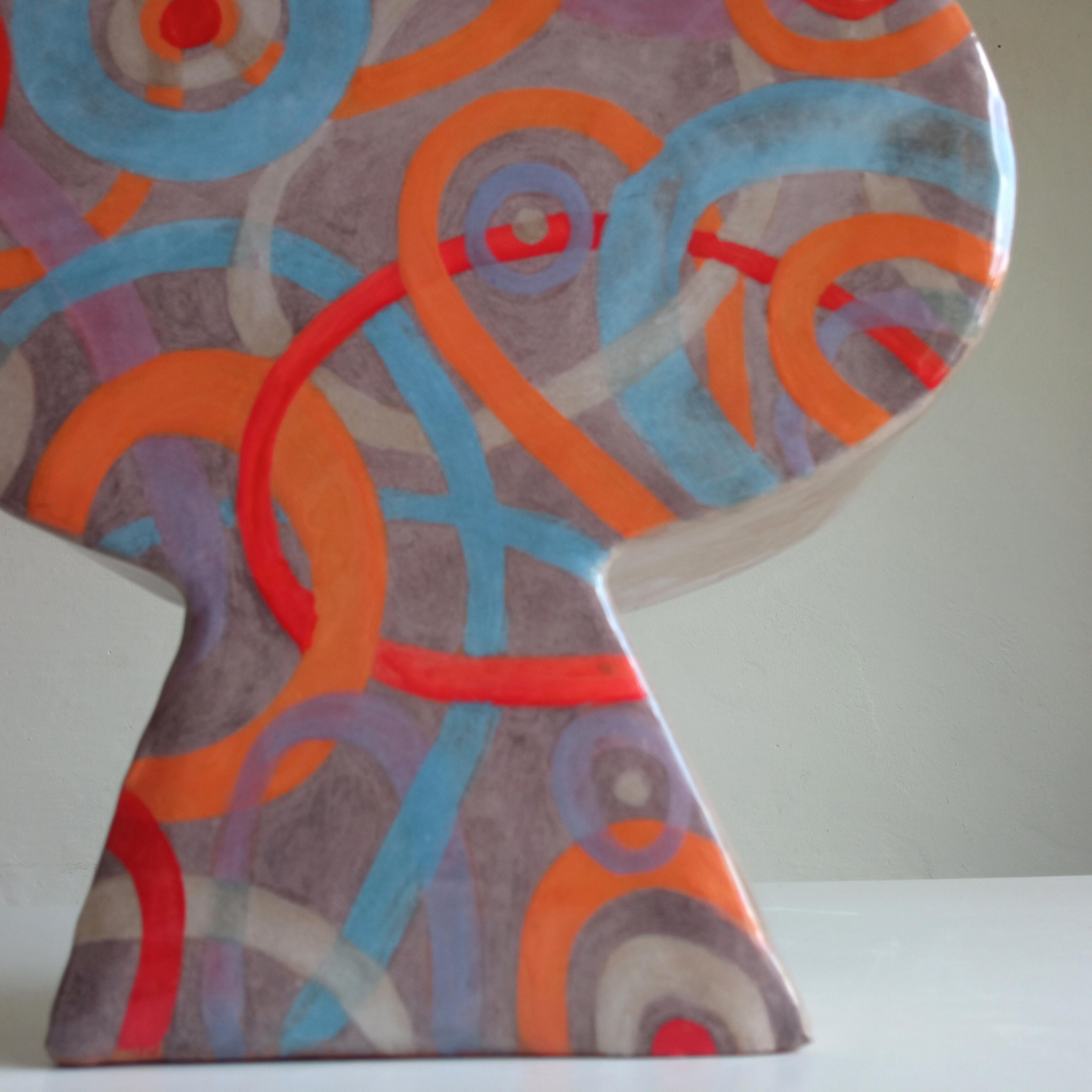 Moderne ROMPETE LE RIGHE - Vase en terre cuite - 21ème siècle - par Chiara Berta Artiste en vente