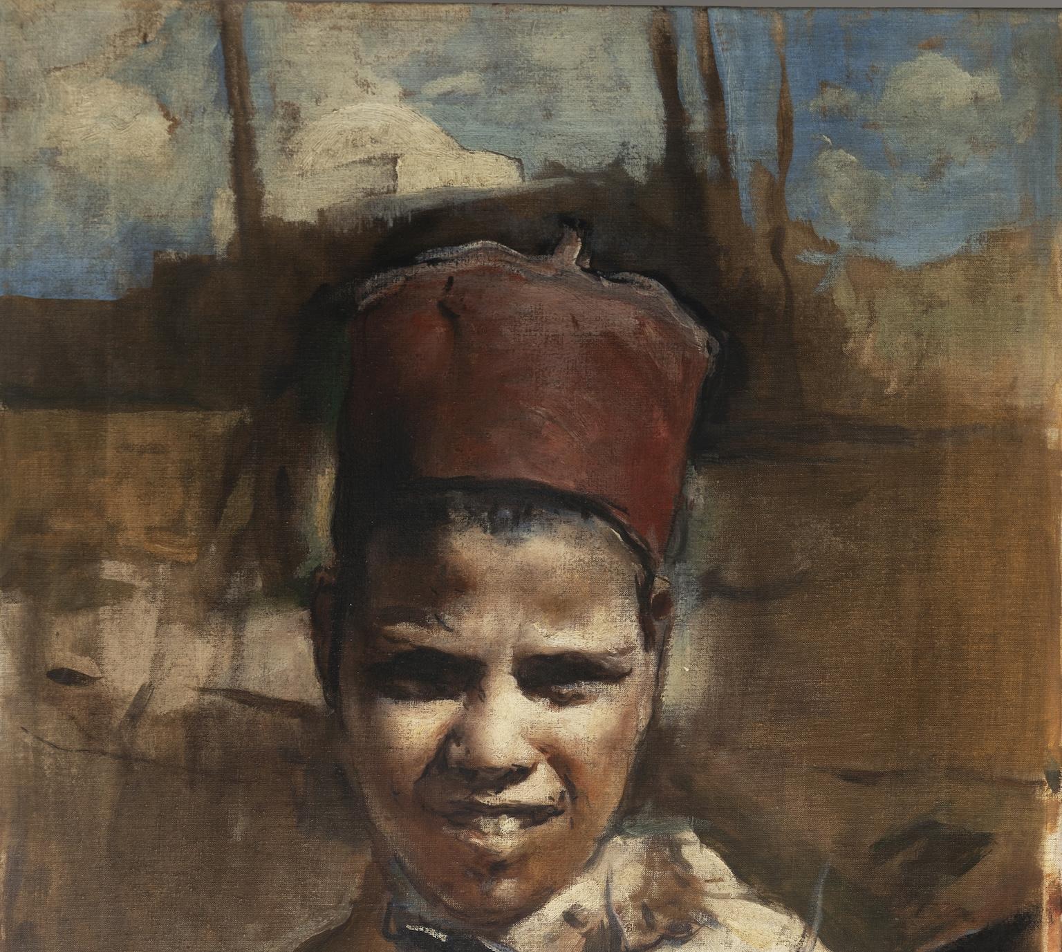Retrato figurativo masculino orientalista italiano del siglo XX en venta 2