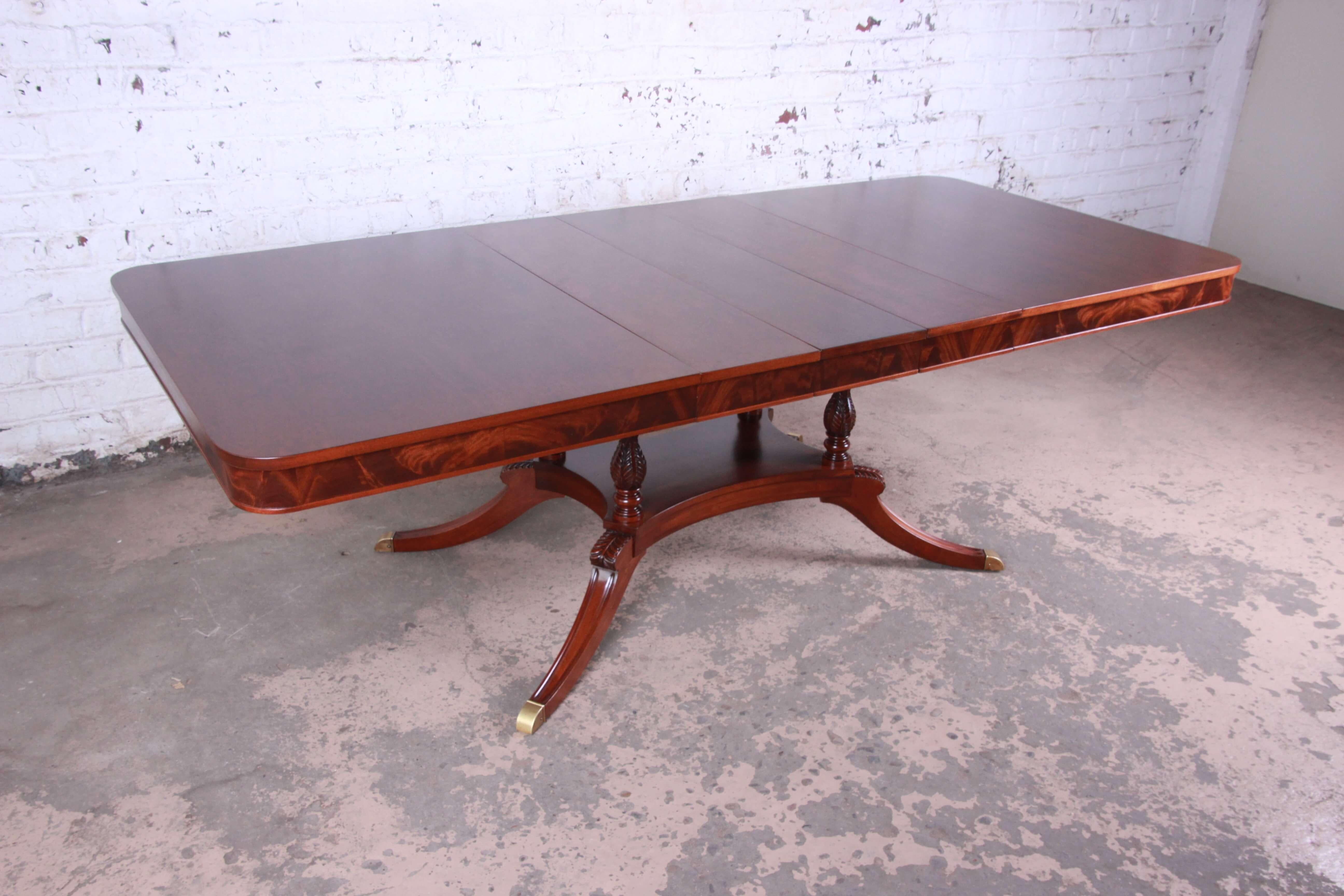 antique double pedestal dining table