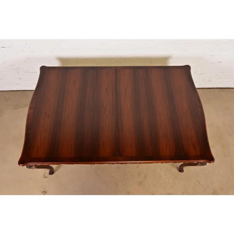 Romweber Antique French Provincial Extension Dining Table, Newly Refinished For Sale 4