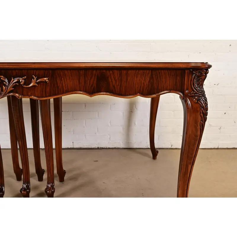 Romweber Antique French Provincial Extension Dining Table, Newly Refinished For Sale 7