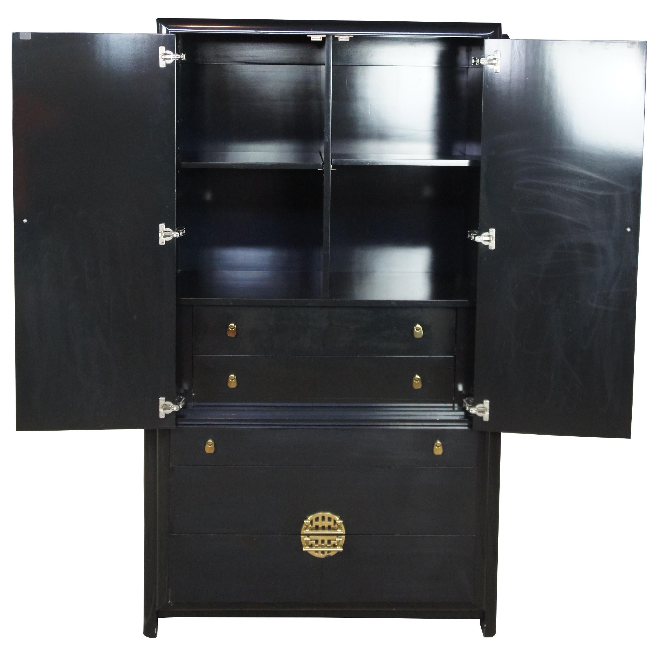 modern black armoire