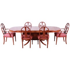 Romweber Carved Mahogany French Regency Dining Set, Newly Refinished