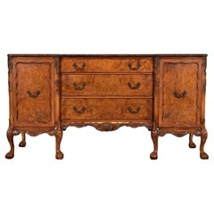 Romweber Chippendale Burl Wood Sideboard or Bar Cabinet, Circa 1920s