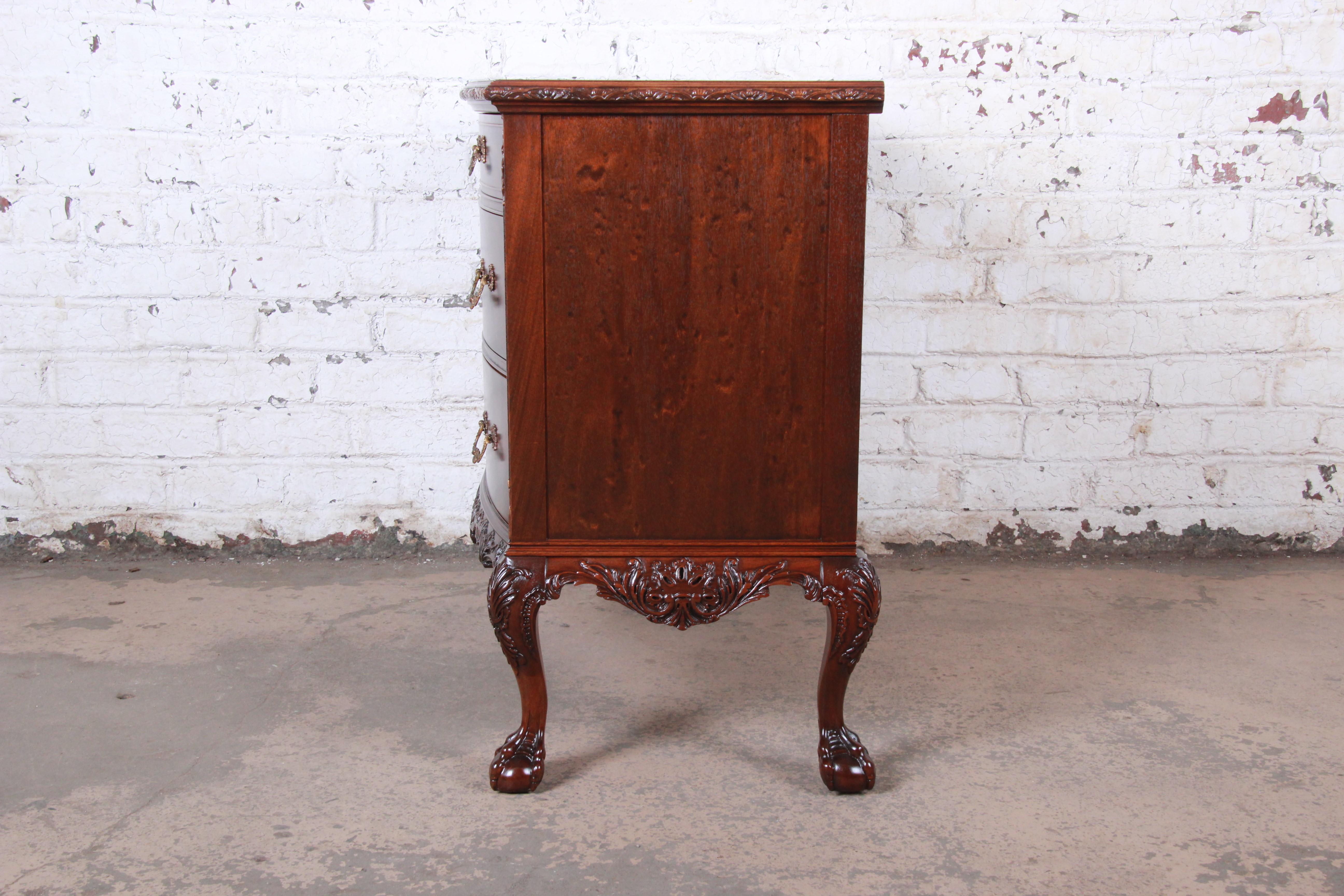 Romweber Chippendale Flame Mahogany Ornate Carved Server or Commode, circa 1920s 9