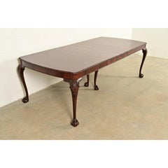 Romweber Chippendale Mahogany Extension Dining Table, Newly Refinished