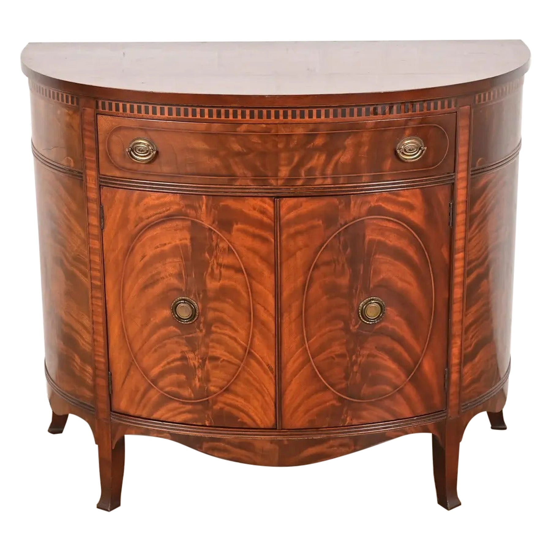 Mesa consola Romweber Federal de caoba flameada, circa años 20 en venta