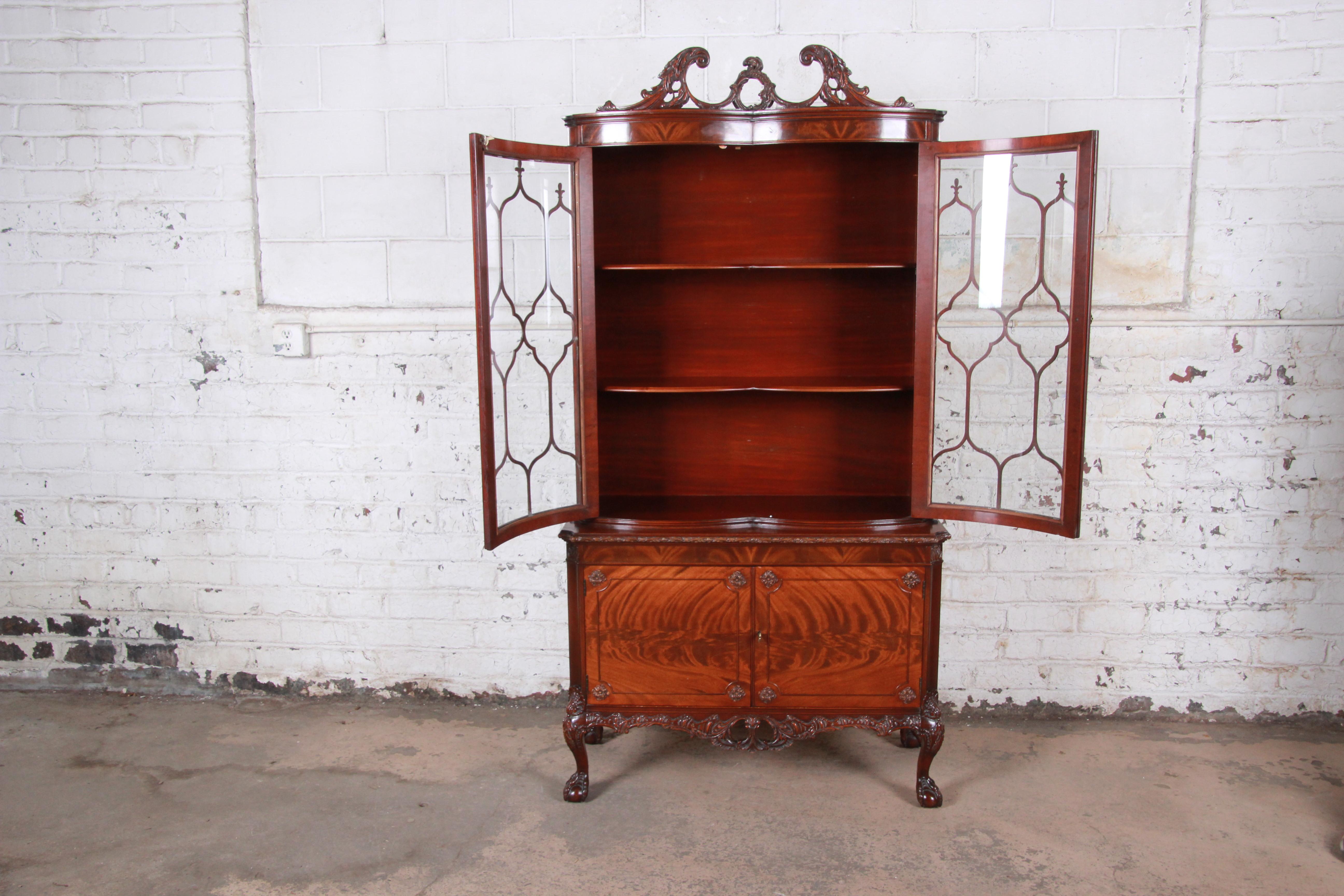chippendale display cabinet