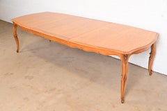 Romweber French Provincial Louis XV Burl Wood Dining Table, Newly Refinished