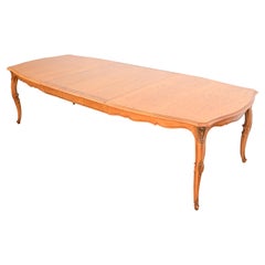 Romweber French Provincial Louis XV Burl Wood Dining Table, Newly Refinished