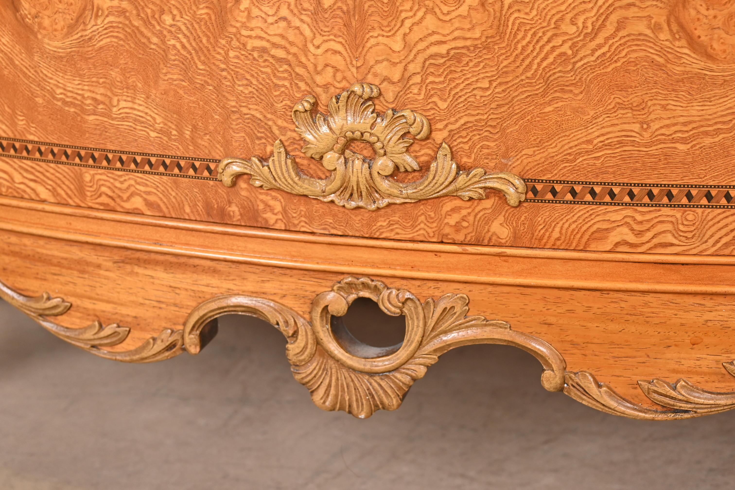 Romweber French Provincial Louis XV Burl Wood Dresser, Circa 1920s For Sale 9