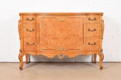 Romweber French Provincial Louis XV Burl Wood Dresser, Circa 1920s
