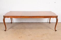 Romweber French Provincial Louis XV Burl Wood Extension Dining Table, Circa 1920