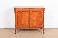 Romweber French Provincial Louis XV Burl Wood Server or Bar Cabinet, Circa 1920s