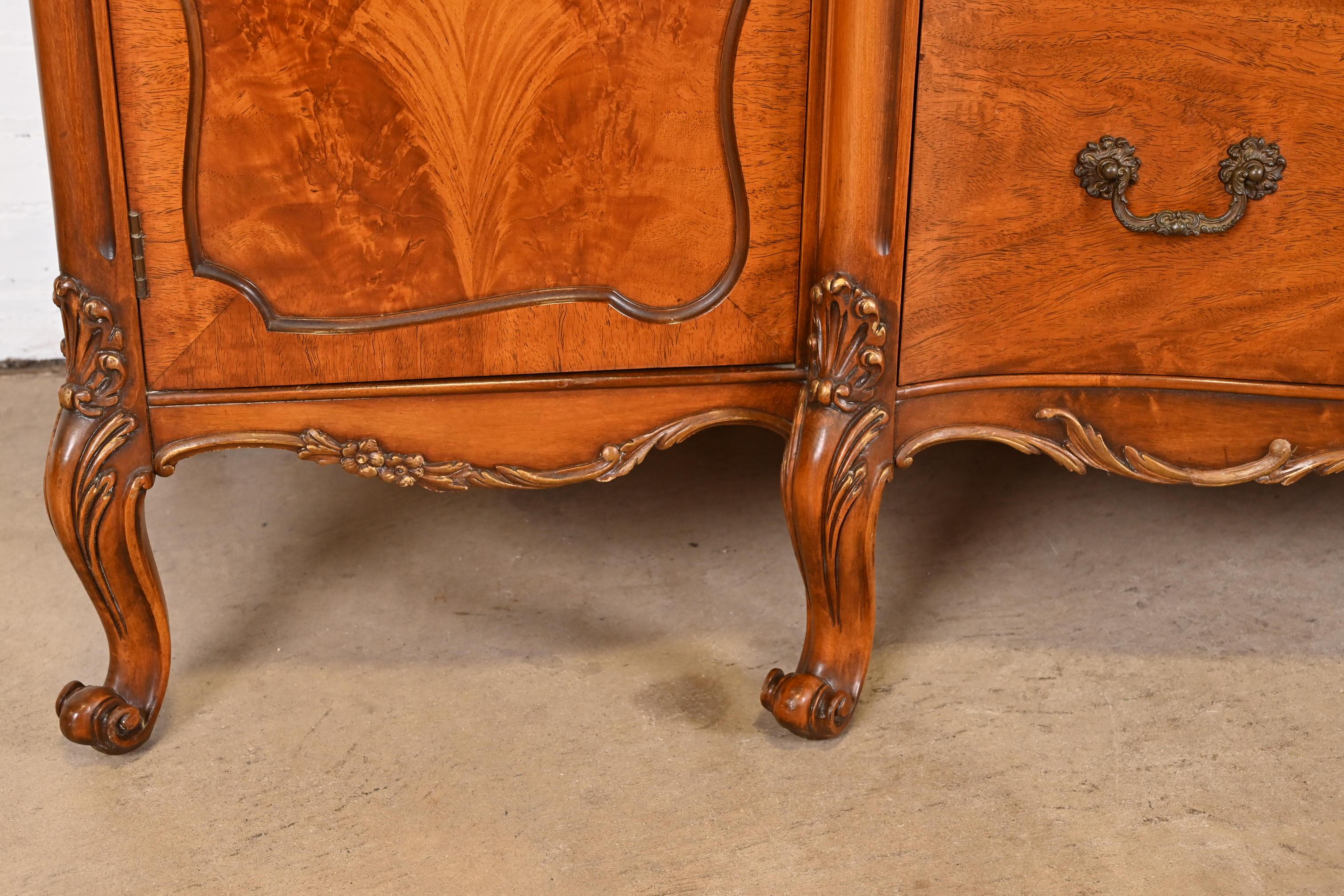 Romweber French Provincial Louis XV Burl Wood Sideboard Credenza, Circa 1920s 8