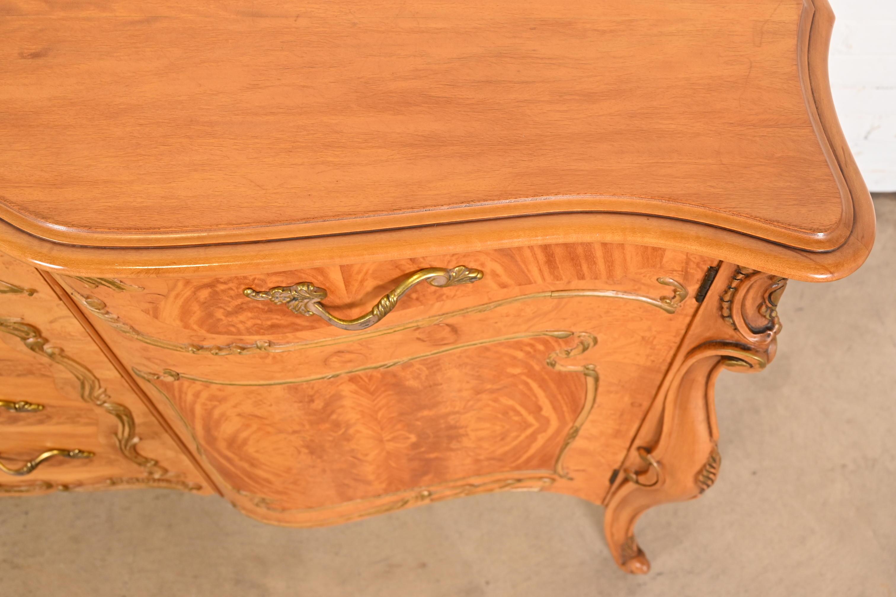 Romweber French Provincial Louis XV Burl Wood Sideboard Credenza, circa 1940s 10