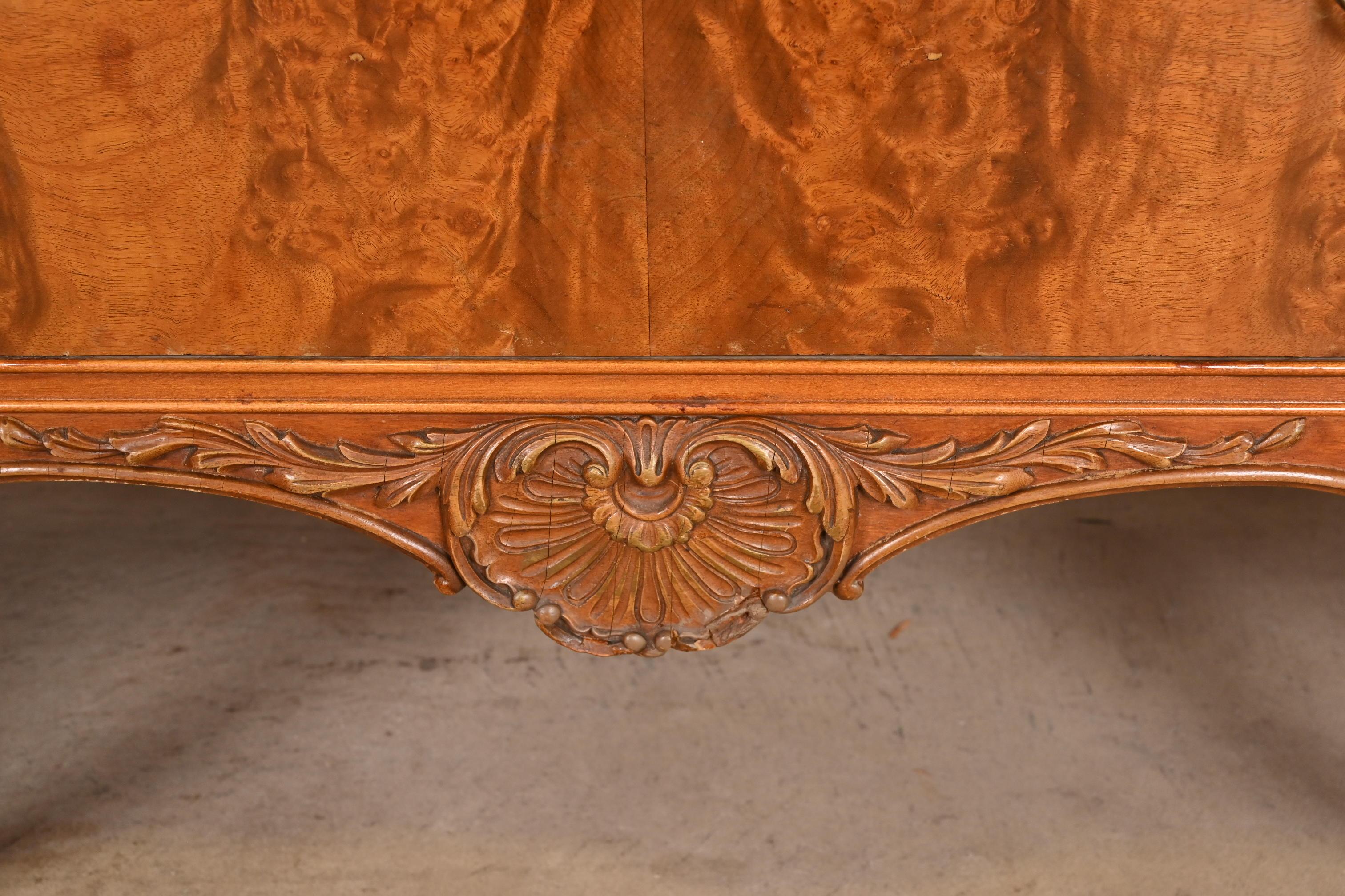 Romweber French Provincial Louis XV Burl Wood Sideboard or Bar Cabinet, 1920s For Sale 6