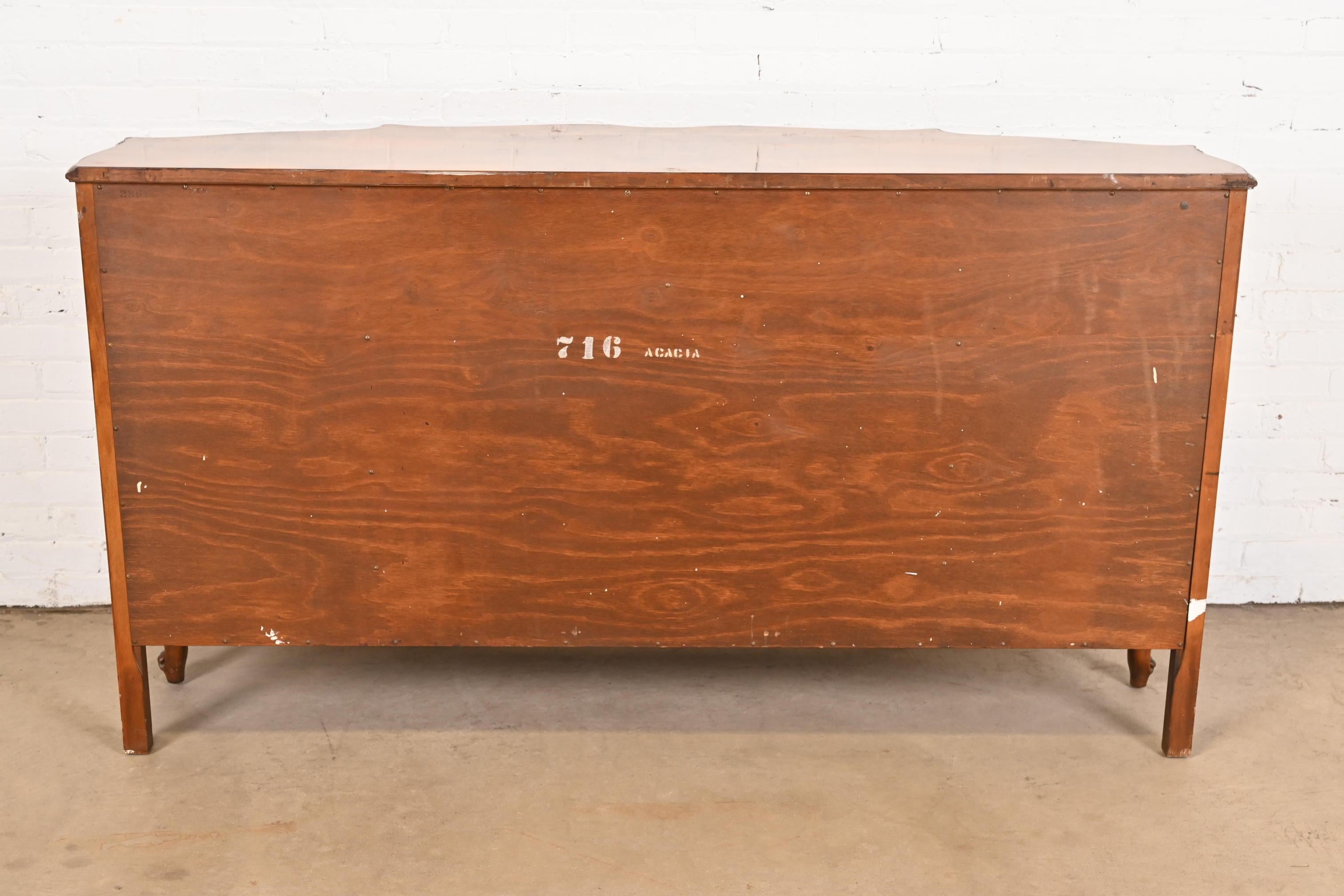Romweber French Provincial Louis XV Burl Wood Sideboard or Bar Cabinet, 1920s 8