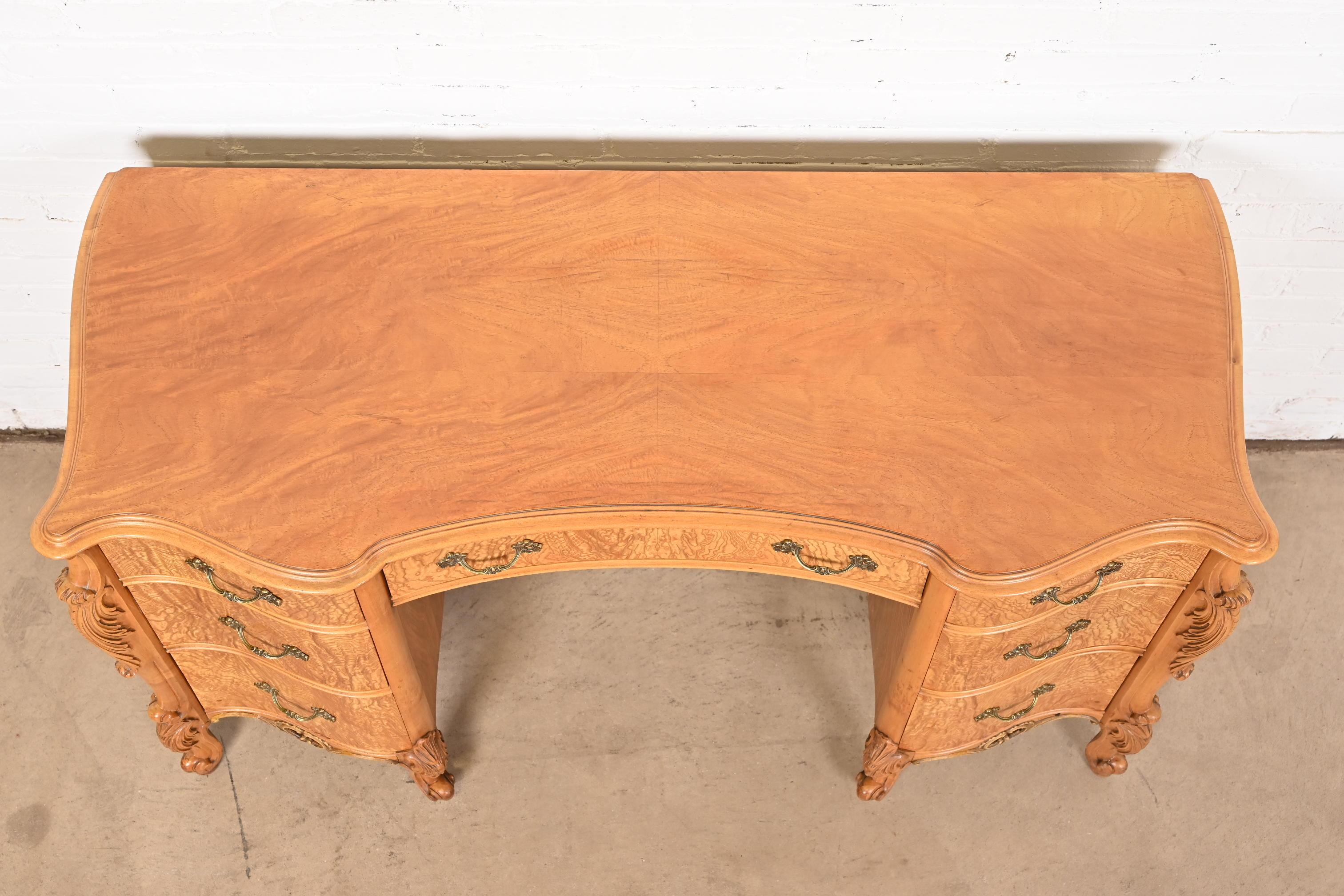 Romweber French Provincial Louis XV Burl Wood Vanity, Circa 1920s For Sale 6