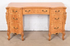 Romweber French Provincial Louis XV Burl Wood Vanity, Circa 1920s
