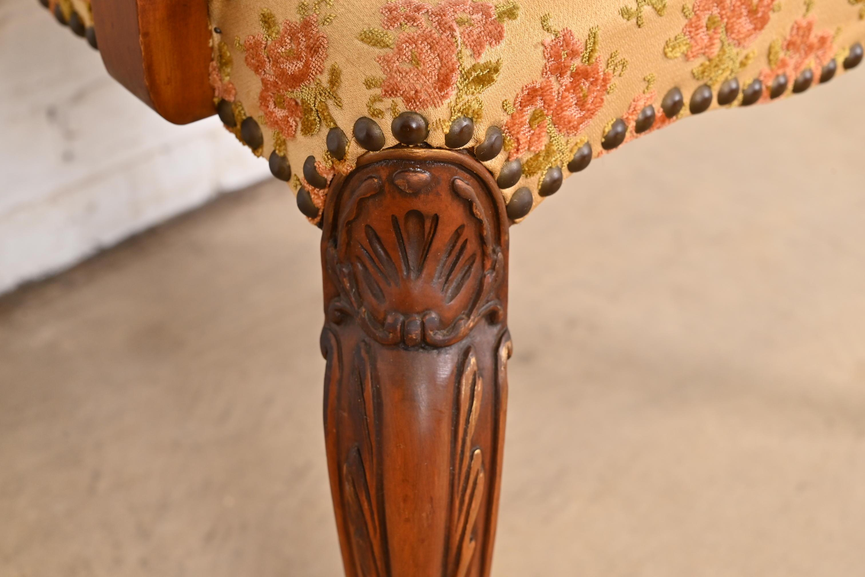 Romweber French Provincial Louis XV Carved Burl Wood Dining Chairs, Set of Six For Sale 4