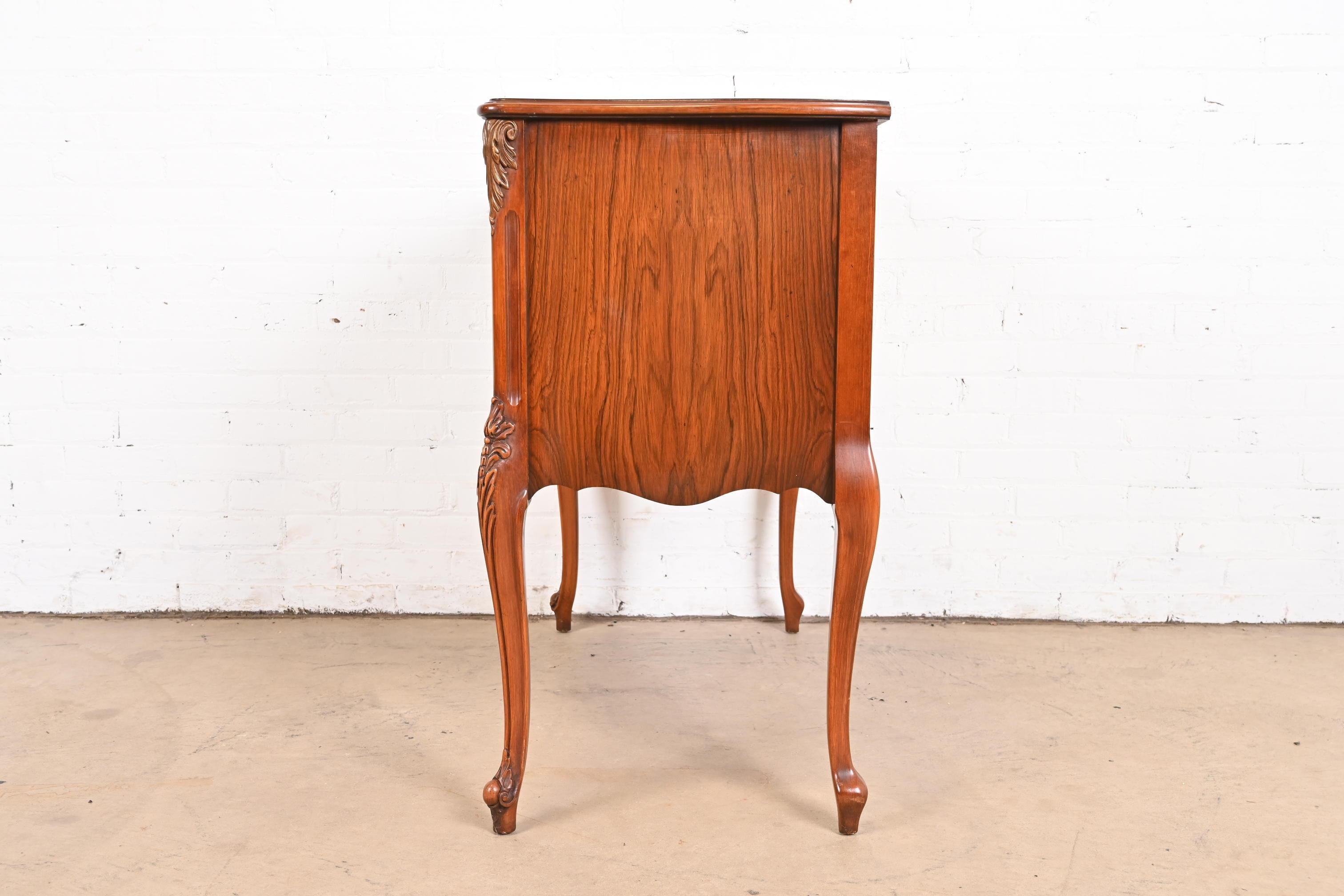 Romweber French Provincial Louis XV Carved Rosewood Server or Bar Cabinet, 1920s 8