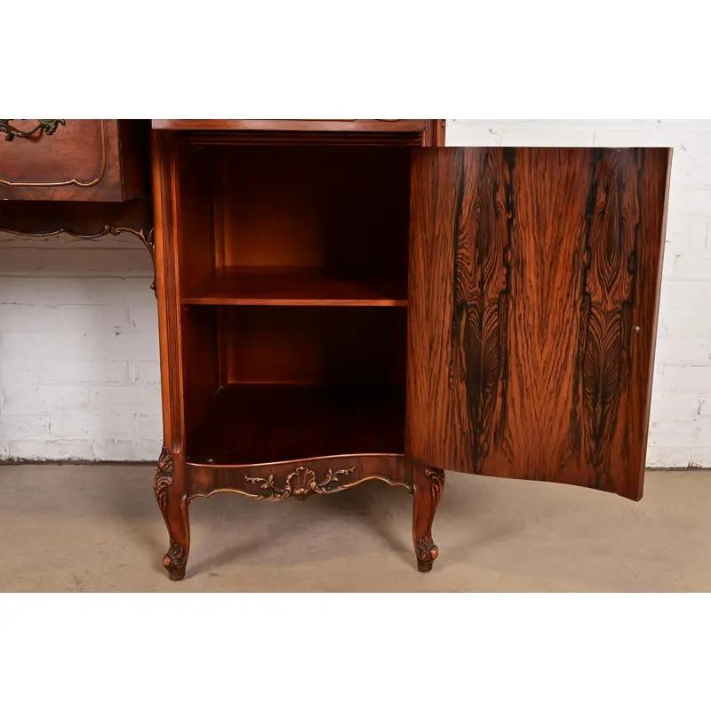 Romweber French Provincial Louis XV Carved Rosewood Sideboard, Circa 1920s For Sale 1