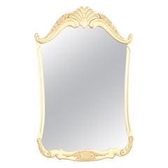 Romweber French Provincial Louis XV Creme Lackierter Wandspiegel, CIRCA 1960s