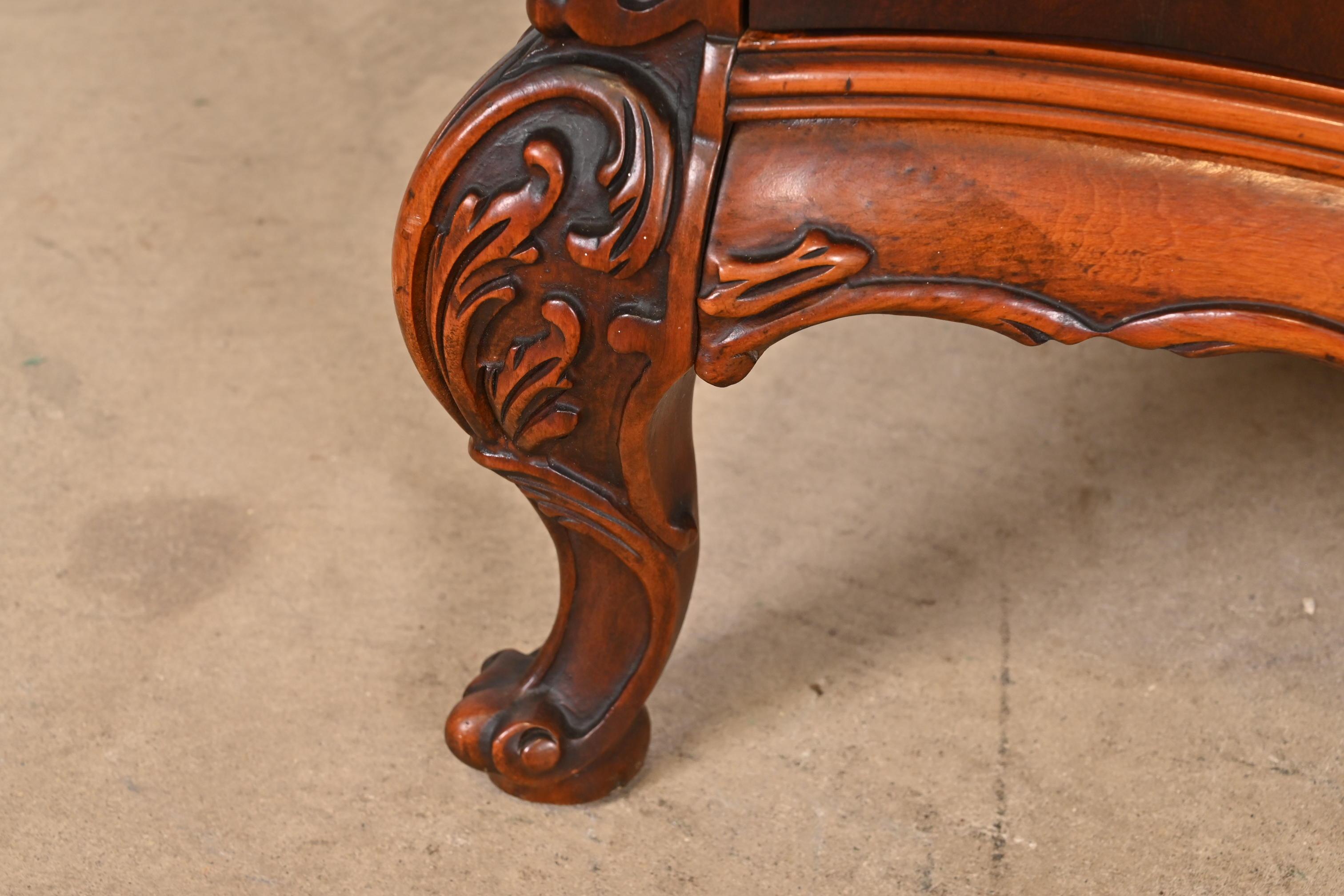 Romweber French Provincial Louis XV Flame Mahogany Highboy Dresser, Circa 1920s 3
